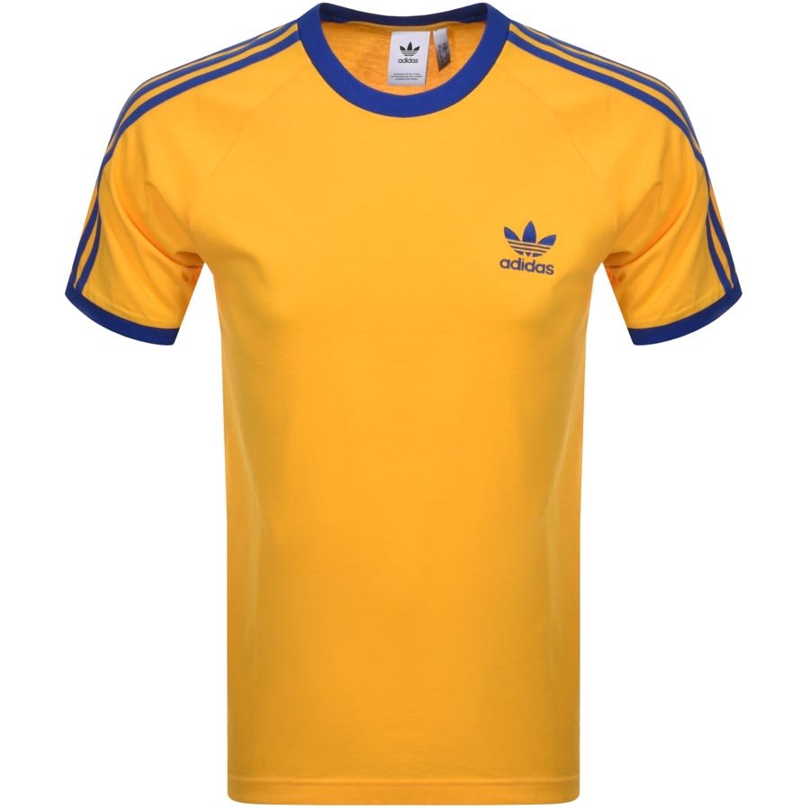 Alternative Image for ProductAdidas Originals 3 Stripe T Shirt Yellow1
